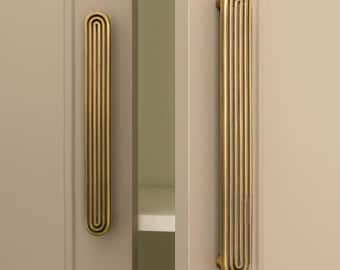 Mid Century Cabinet Door Pulls, Aged Brass Cabinet Handles, Antique Brass Drawer Pulls, Unique Cabinet Knobs And Pulls, Cabinet Hardware