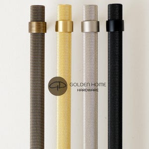 Knurled Cabinet Handles, Modern Drawer Pulls, Solid Brass Hardware, Exquisite Brass Cabinet Pulls