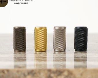 Knurled Brass Knobs for Cabinet, Satin Nickel Drawer Knobs, Matte Black Kitchen Knobs, Antique Brass Dresser Knobs, Modern Cabinet Hardware