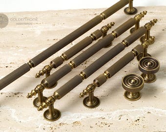 Heritage Brass Pull Handles: Industrial Luxury Antique Cabinet Hardware