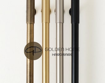 Linear Cabinet Handles, Minimalist Solid Brass Bar Pulls for Modern Kitchen, Wardrobe, Custom Cabinetry