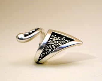 Adjustable Wrap-Around Sterling silver ring