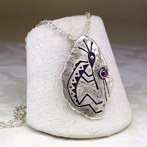 COSUMOSU Kokopelli Native American 925 Sterling Silver Pendant (Round