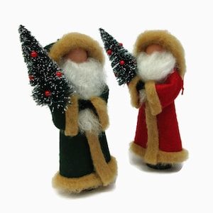 Belsnickle Christmas Ornament from Clothespin, Pennsylvania Dutch Belsnickle, Santa Peg Doll