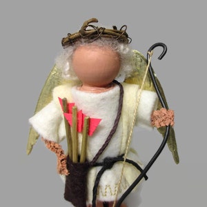 Cupid Clothespin Ornament, Valentine's Day, Peg Doll, God of Love, Greek Mythology, Cupid's Arrow, Ornament Exchange