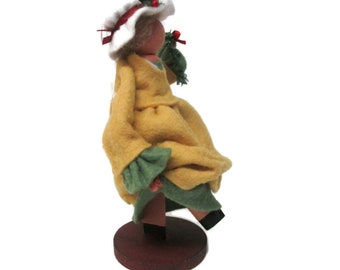 Dancing Mrs. Fezziwig Clothespin Ornament, Charles Dickens A Christmas Carol Peg Doll