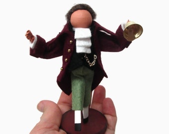 Mr. Fezziwig Clothespin Ornament, Dancing Fezziwigs, Charles Dickens A Christmas Carol Peg Doll