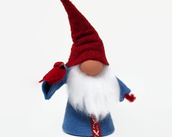Nordic Gnome Clothespin Ornament, Christmas Gnome, Peg Doll, Scandinavian Gnome, Tiered Tray Decor, Holiday Gnome