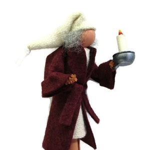 Ebenezer Scrooge Christmas Ornament, Bedtime Scrooge, Clothespin Ornament, Peg Doll, Christmas Carol, Ornament Exchange, Secret Santa