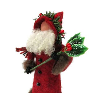 Woodland Santa Claus Clothespin Ornament, Christmas Ornament, Peg Doll, Ornament Exchange, Secret Santa