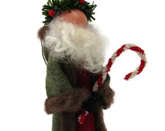 Father Christmas Clothespin Ornament, Santa Claus, Christmas Ornament, Peg Doll, Ornament Exchange, English Santa
