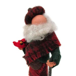 Scottish Highlander Santa Clothespin Ornament, Peg Doll, Scottish Santa, Santa in Kilt, Ornament Exchange, Peg Doll