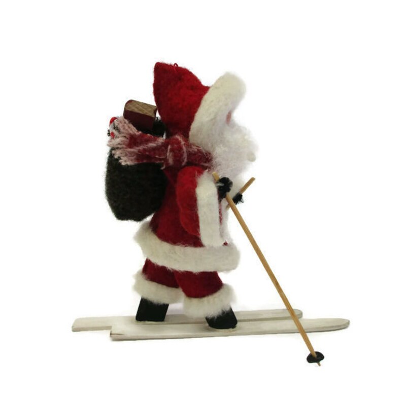 Skiing Santa Christmas Ornament Cross Country Santa on Skis Etsy