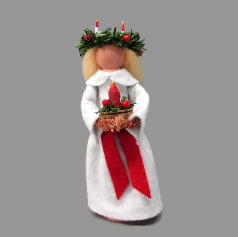 St. Lucia Christmas Ornament Clothespin Ornament Wool Felt Etsy