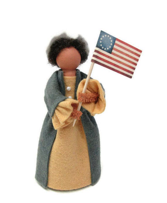 Colonial Lady Christmas Ornament, Clothespin Doll, Peg Doll, Patriotic Lady, Ornament Exchange, Handmade Ornament