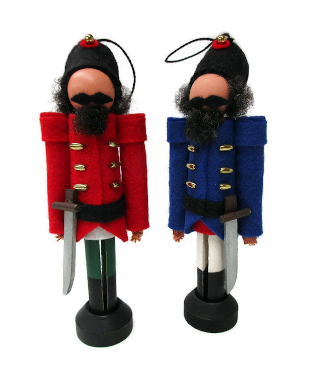 Nutcracker Christmas Ornament, Clothespin Ornament, Toy Soldier, Peg