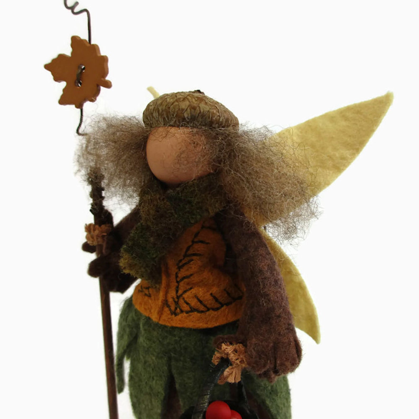 Autumn Fairy Ornament - Girl, Harvest Pixie, Woodland Faerie ...