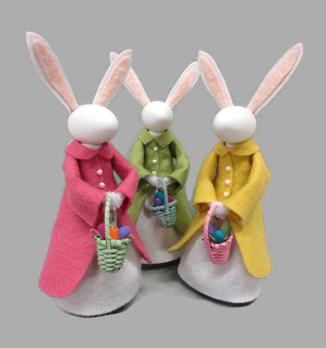 Mrs. Easter Bunny Ornament, Clothespin Ornament, Mrs. Rabbit, Easter ...