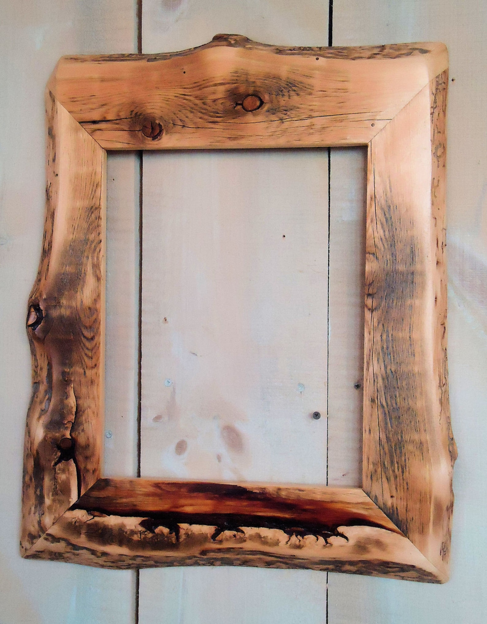 Handmade Rustic Wood Frame 11x14 Clear Poly Etsy