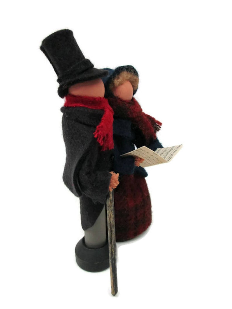 Carolers Christmas Ornament Handmade Clothespin Ornament image 4