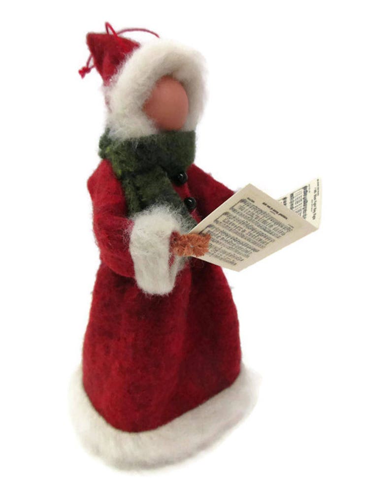 Christmas Caroler Ornament Caroler Lady Clothespin Ornament image 0