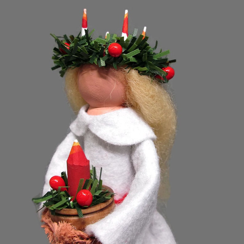 St. Lucia Christmas Ornament Clothespin Ornament Wool Felt Etsy