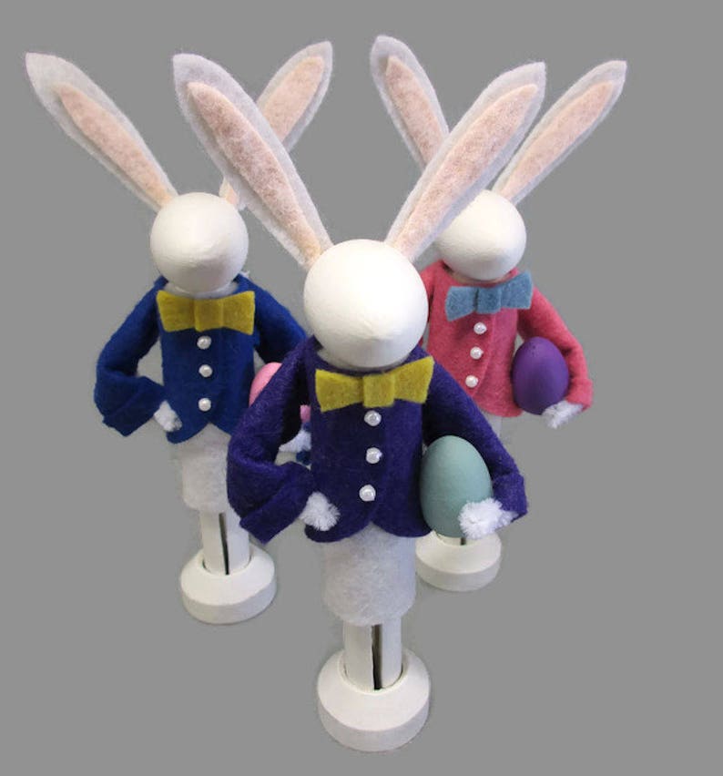 Easter Bunny Clothespin Ornament or Peg Doll Easter Rabbit Etsy