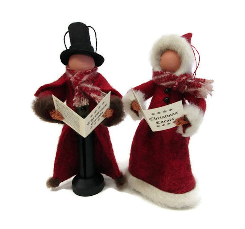 Christmas Caroler Ornament Caroler Lady Clothespin Ornament image 9