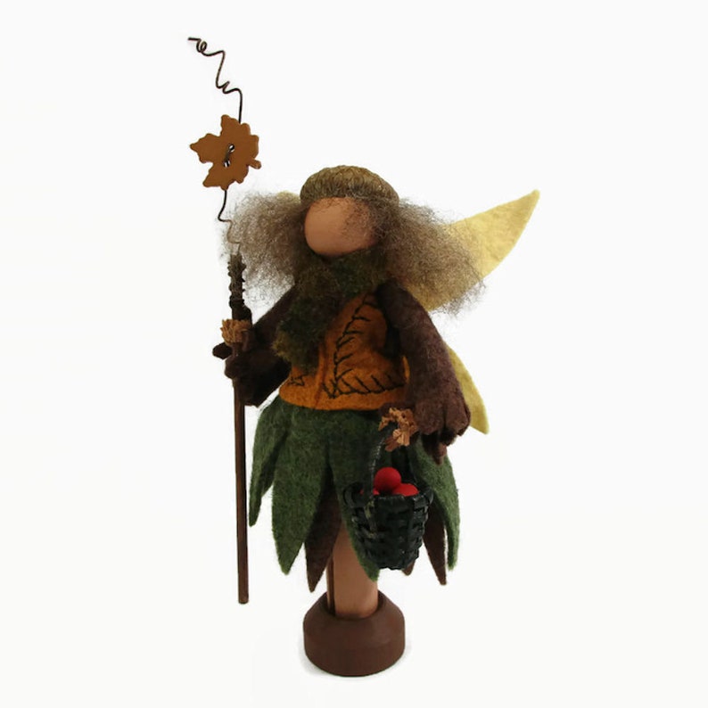 Autumn Fairy Ornament - Girl, Harvest Pixie, Woodland Faerie ...