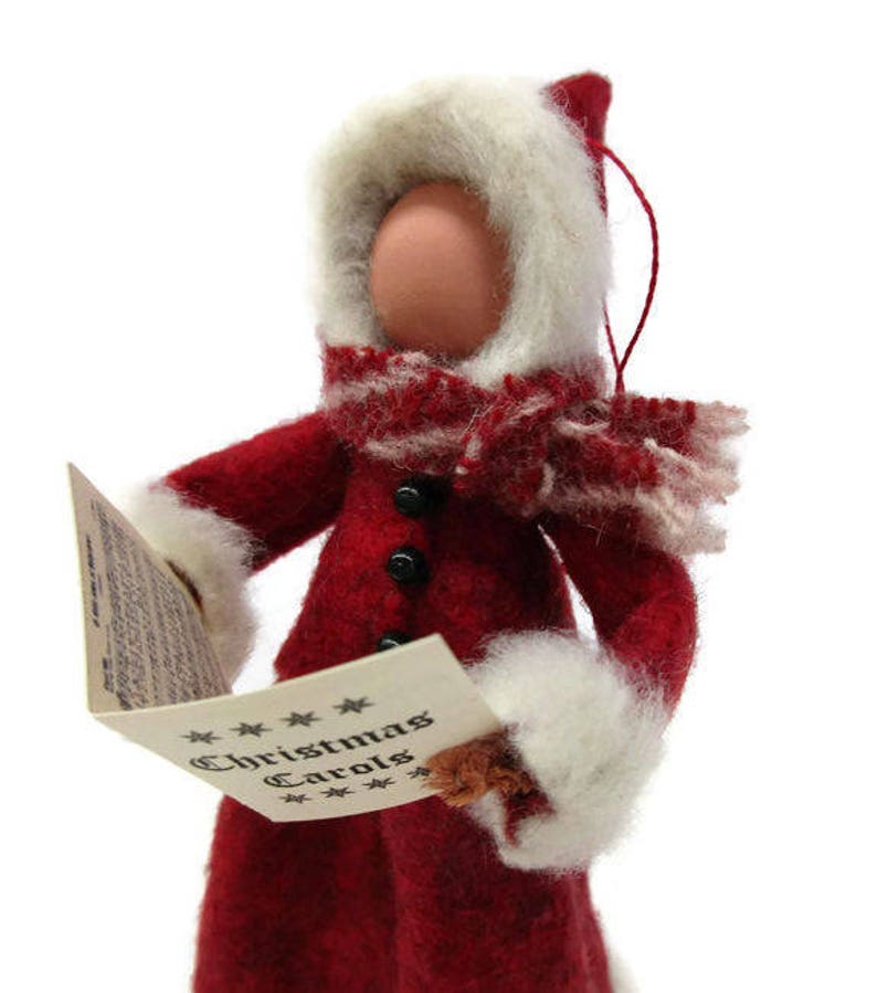 Christmas Caroler Ornament Caroler Lady Clothespin Ornament image 3