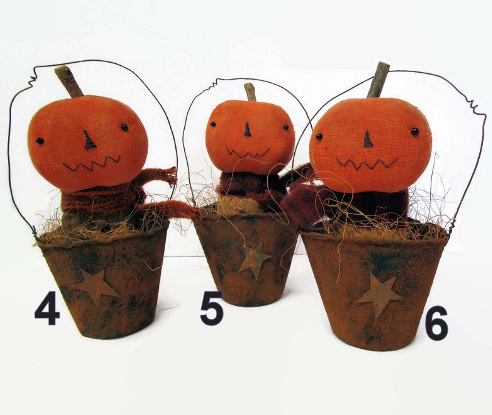 Jack O Lantern Pumpkin Patch Doll, Primitive Halloween Doll, Rustic ...