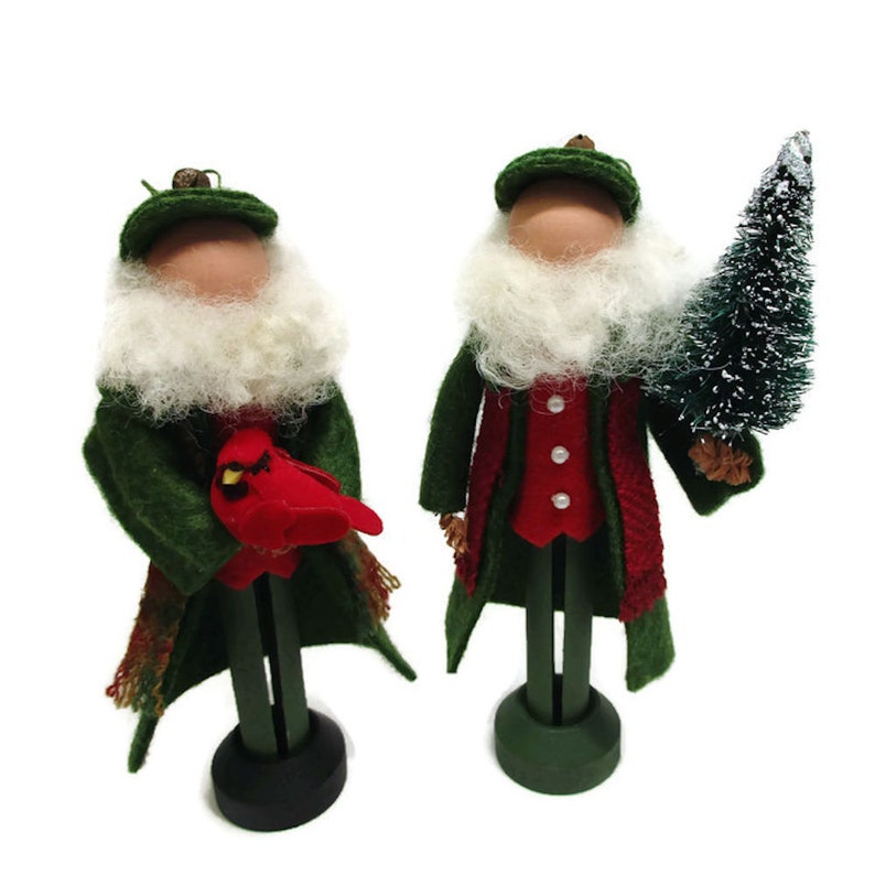 Irish Santa Christmas Ornament Clothespin Doll Peg Doll for Etsy