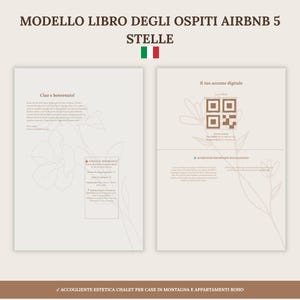Modello Libro degli Ospiti Airbnb Chalet, Casa Cozy Welcome Guide, Libro Benvenuto Smartphone, Canva Mall Marrone Beige A4