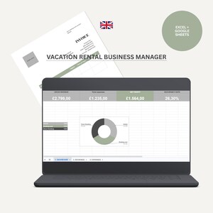 Airbnb Template Rental Spreadsheet Excel, Vacation Rental Bookings Tracker, Google Sheets Revenue Calculator, Landlord Finance Tool Digital