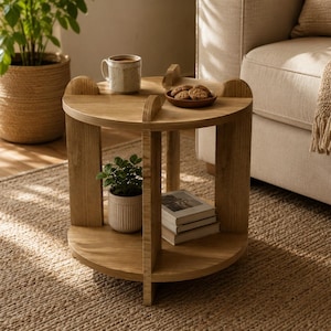 Round Side Table CNC Plans | Modern Flat Pack Furniture Design (Digital Download)