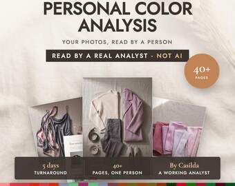 Personal Color Analysis from Your Photos | Custom 12 Season Report by a Real Analyst | Your Palette, Makeup and Metals | Gift