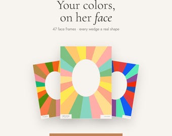 DIY Color Analysis Kit Template, Editable Canva Face Frames for Color Analysts, 47 Draping Frames, 12 Seasons, White Label