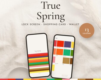 True Spring Pocket Palette | Printable Wallet Card, Shopping Card and Phone Wallpaper | Seasonal Color Analysis