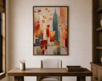 City Wall Art, Wabi Sabi Decor, Giclee Print
