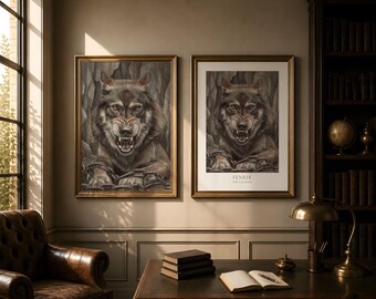Wolf, Norse Wall Art, Fenrir, Giclee Print