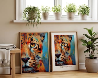 Leopard Wall Art, Animal Portrait, Giclee Print