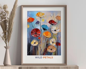 Wildflower Fine Art Print - Colorful Botanical Wall Design