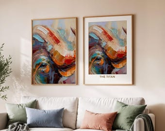 Animal Wall Art, Cape Buffalo, Giclee Print