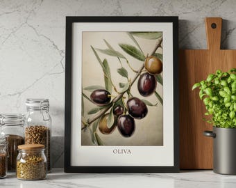 Olive, Botanical Wall Art, Giclee Print