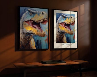 Dinosaur Wall Art, T Rex, Giclee Print
