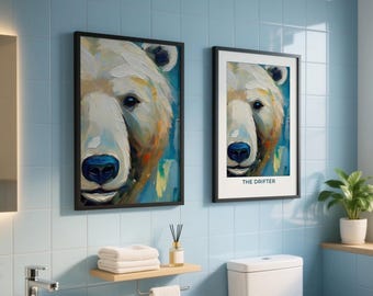 Polar Bear, Animal Portrait, Giclee Print