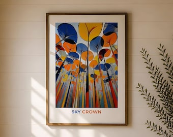 Abstract Sky Crown Fine Art Print - Colorful Nature Wall Design