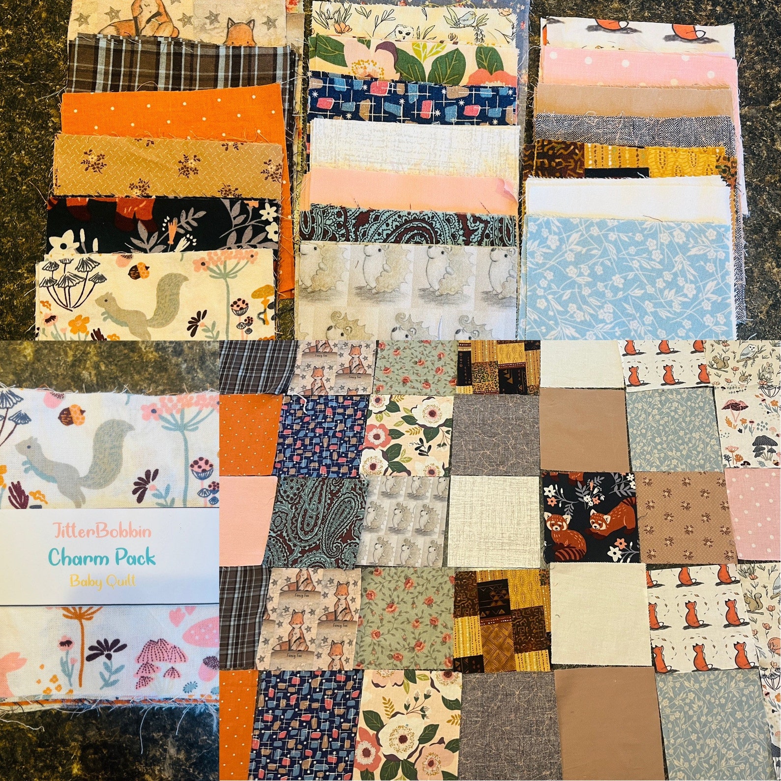 Charm Quilt Packs Baby Quilt Squares Handmade Cotton Etsy