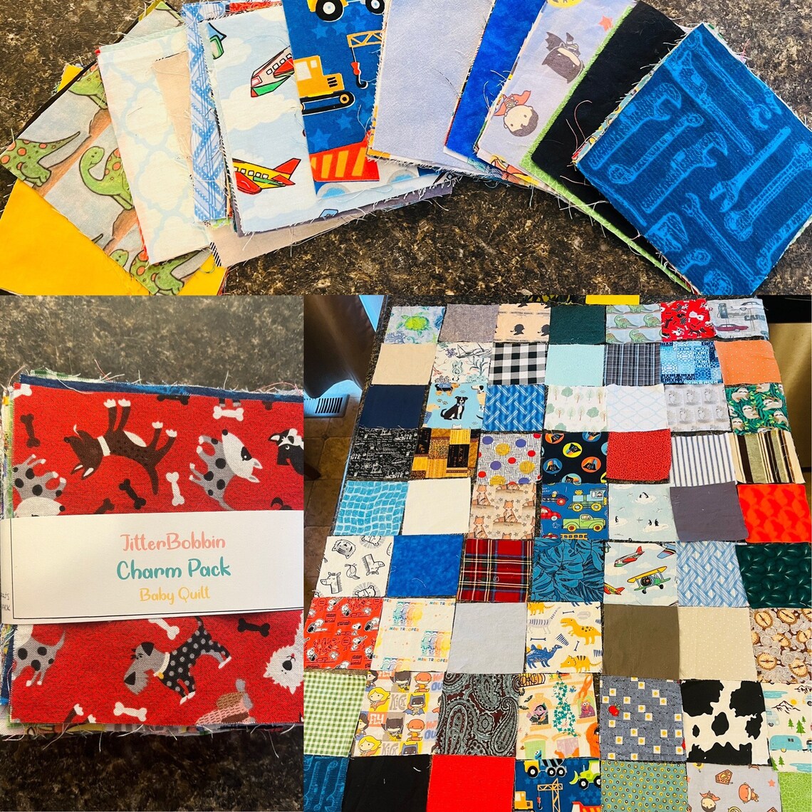 Charm Quilt Packs Baby Quilt Squares Handmade Cotton Etsy