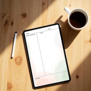 Digital Notebook, Cornell Notes Template, 4 Aesthetic Colours, Study Planner PDF for Tablet, GoodNotes Compatible